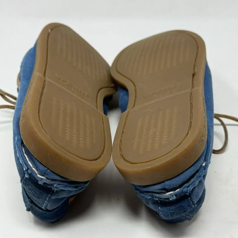 Sperry Top Sider Boat Shoes Mens 11.5 M Blue Canvas Suede 2 Eye Moccasins Preppy